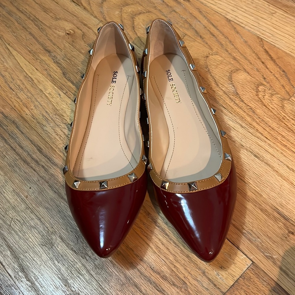 Sole Society, flats, color Bordeaux, size 7 1/2